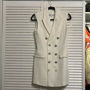 Zara White Sleeveless Dress